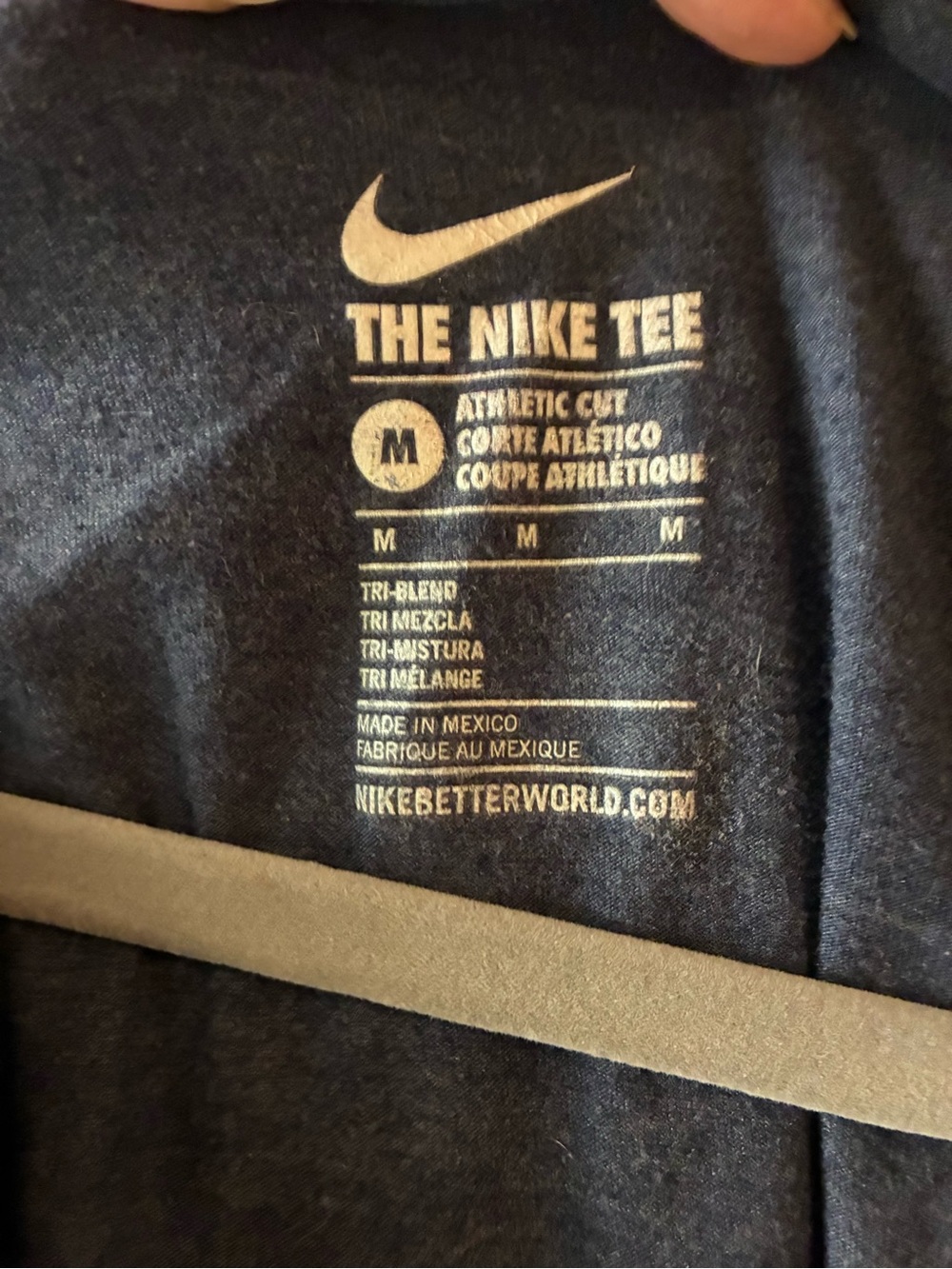 The Nike Tee Women’s Navy Denver Broncos V-Neck Tee with White & Orange Logos - Picture 4 of 6